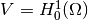 V = H^1_0(\Omega)