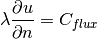 \lambda \frac{\partial u}{\partial n} = C_{flux}