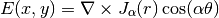 E(x, y) = \nabla \times J_{\alpha} (r) \cos(\alpha \theta)