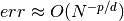 err \approx O(N^{-p/d})